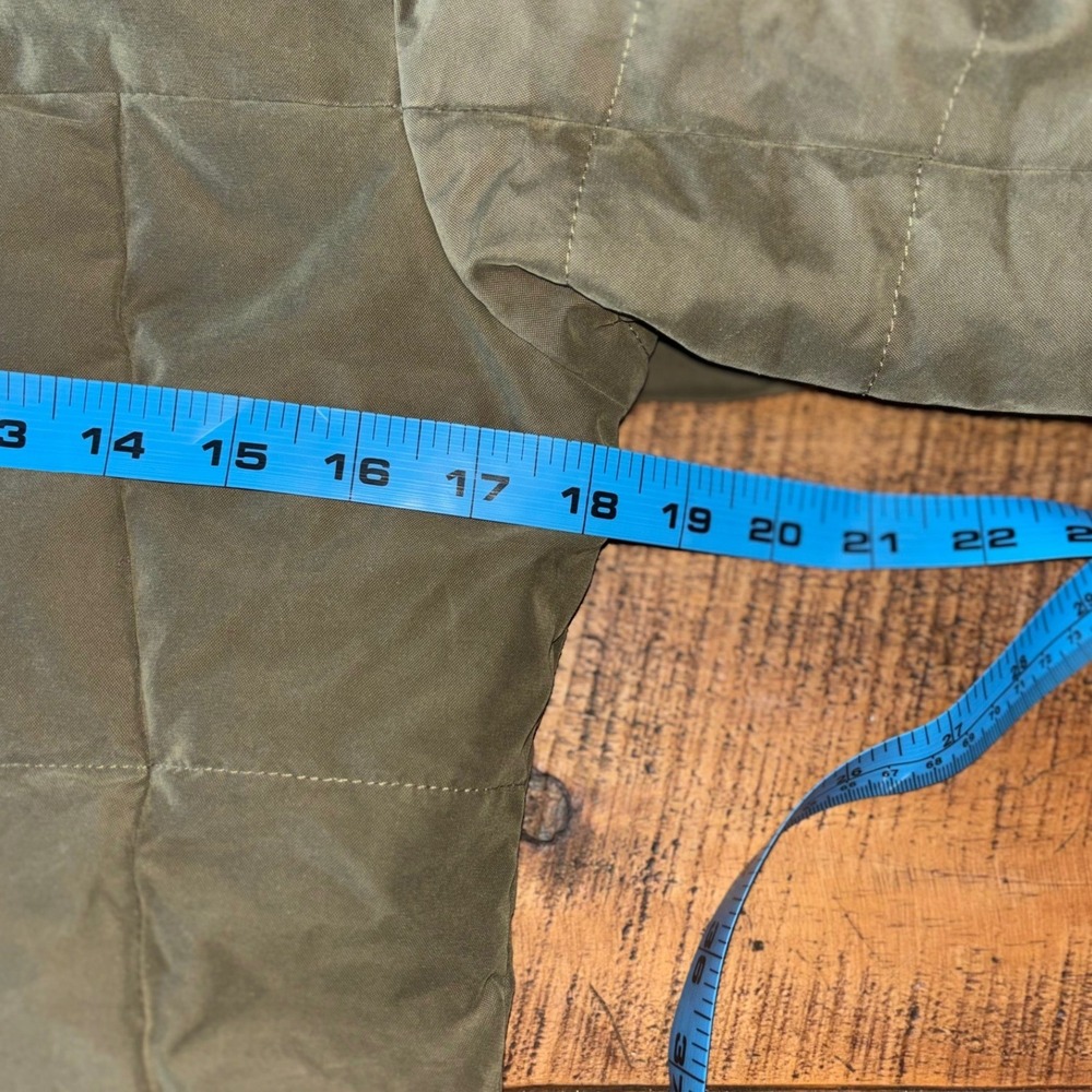 The North Face Womens Heavenly Down Jacket Burnt Olive Green Hooded Warm Small - Picture 16 of 16